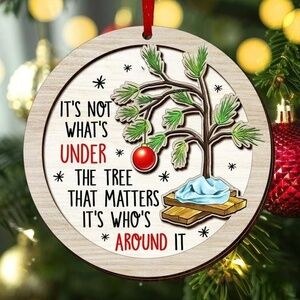 Family Christmas Ornaments - Wood Tree Decor for Loved Ones and Friends